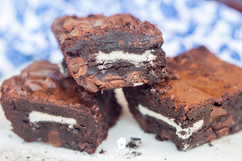 Super Moist Triple Chocolate Oreo Brownies