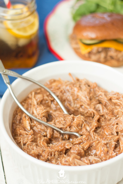 slow cooker sweet bbq shredded pork