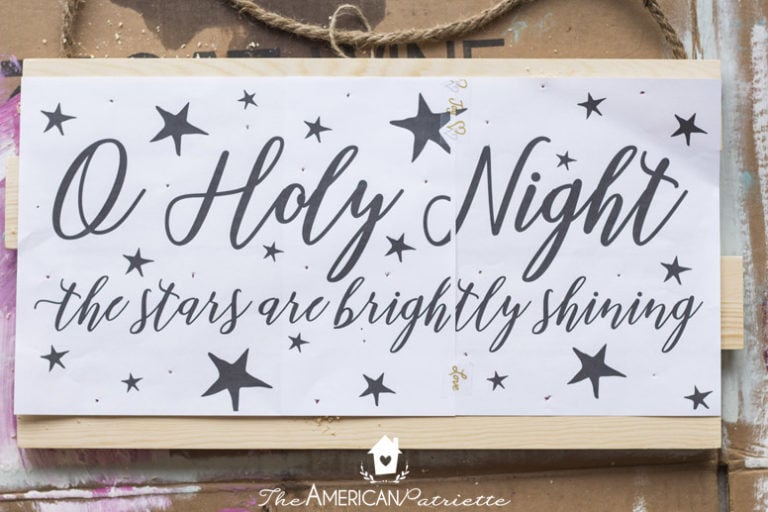 DIY Rustic LightUp Christmas Sign The American Patriette