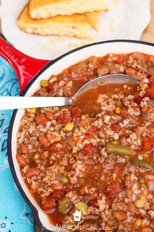 Hearty Crock Pot Cowboy Soup - Love from the Table