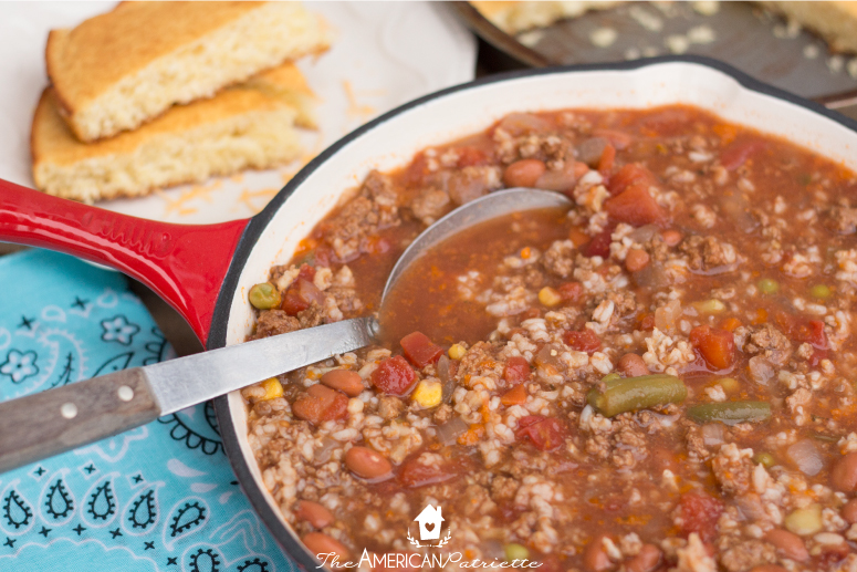 One Pot Cowboy Soup - Hearty, healthy, easy to make, and includes a lot of vegetables