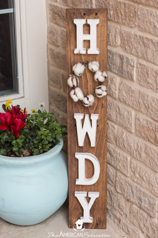 Diy Howdy Front Porch Pallet Sign With Interchangeable Seasonal Wreaths The American Patriette