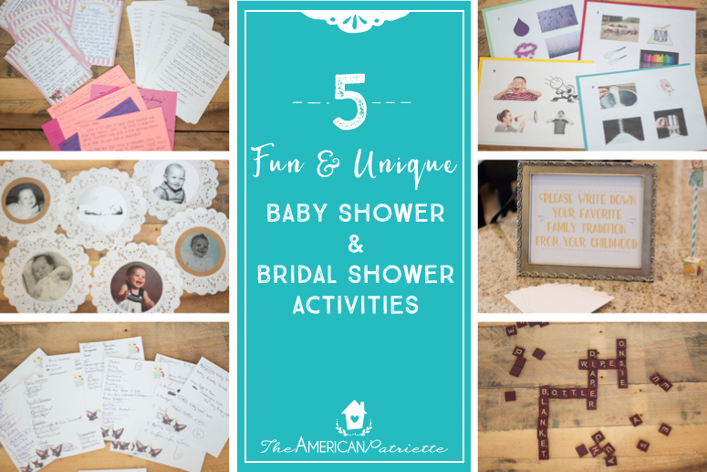 Fun And Unique Baby Shower And Bridal Shower Activities The