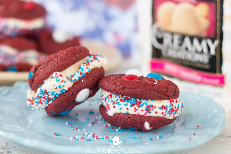 Red Velvet Patriotic Ice Cream Sandwiches