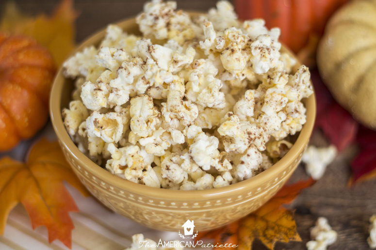 Three Ingredient Pumpkin Spice Popcorn