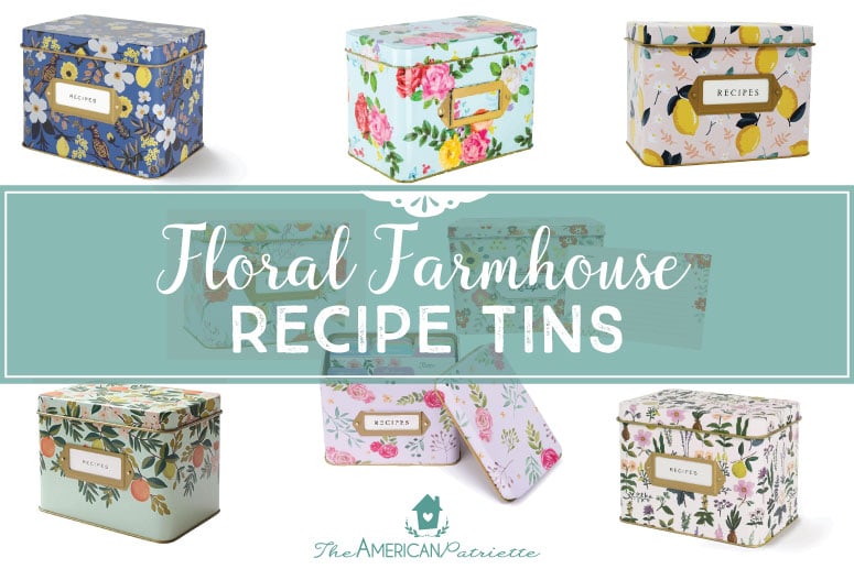 Floral Farmhouse Recipe Tins