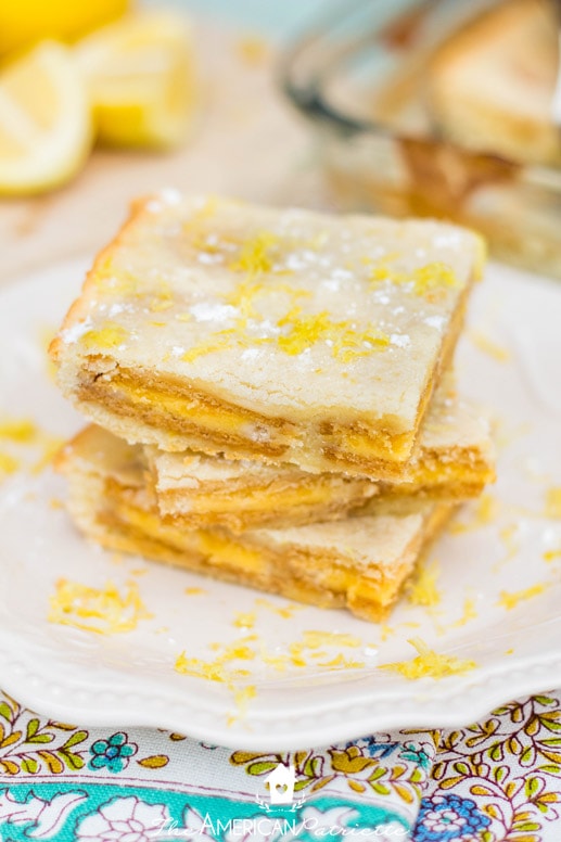 Chewy and tangy lemon Oreo fudge bars