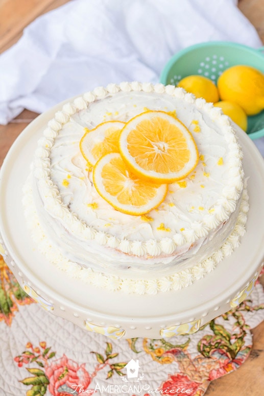 The Best Ever Lemon Cake Made with Pudding and Lemon Buttercream Frosting