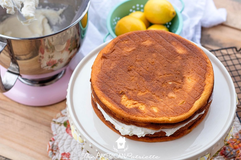 The Best Ever Lemon Cake Made with Pudding and Lemon Buttercream Frosting