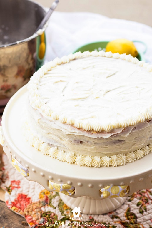 The Best Ever Lemon Cake Made with Pudding and Lemon Buttercream Frosting