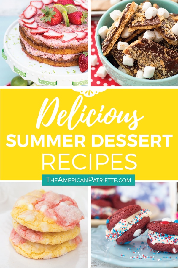 Yummy easy summer dessert recipe ideas, perfect for a crowd! Delicious sweet treats for a backyard party, for a BBQ, or for a summer potluck! #summerrecipes #dessert #homemade #dessertideas