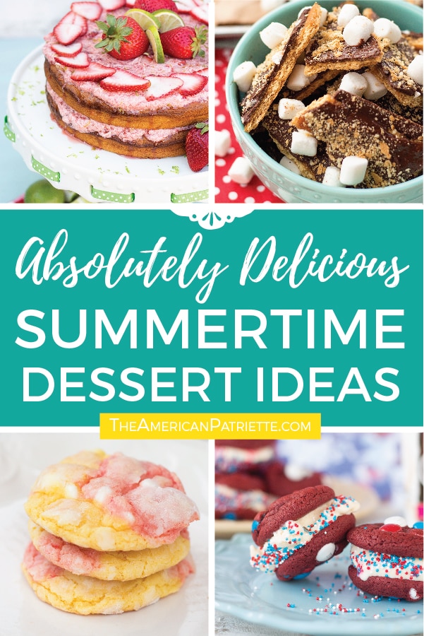 Yummy easy summer dessert recipe ideas, perfect for a crowd! Delicious sweet treats for a backyard party, for a BBQ, or for a summer potluck! #summerrecipes #dessert #homemade #dessertideas