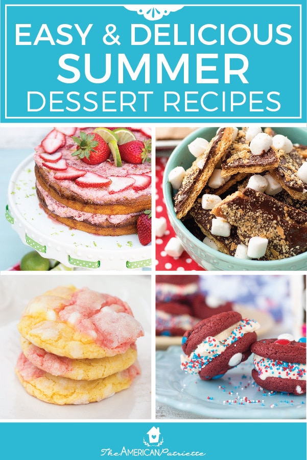 Yummy easy summer dessert recipe ideas, perfect for a crowd! Delicious sweet treats for a backyard party, for a BBQ, or for a summer potluck! #summerrecipes #dessert #homemade #dessertideas