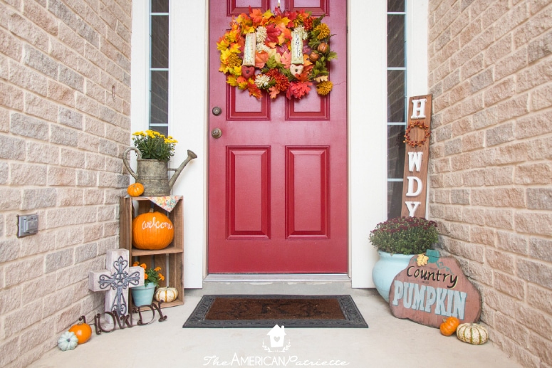 small front porch fall decor ideas