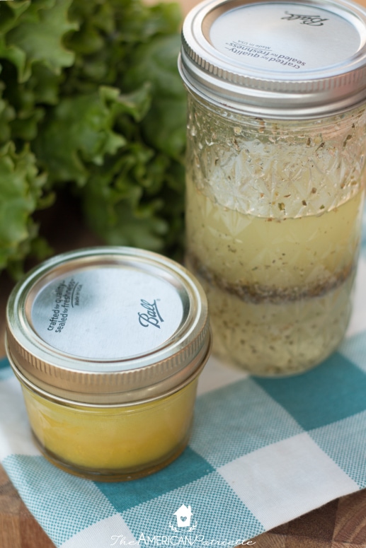 Salad dressing in mason jars