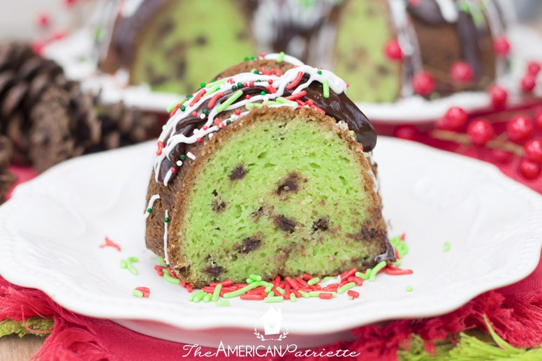 Super Moist Chocolate Pistachio Christmas Bundt Cake