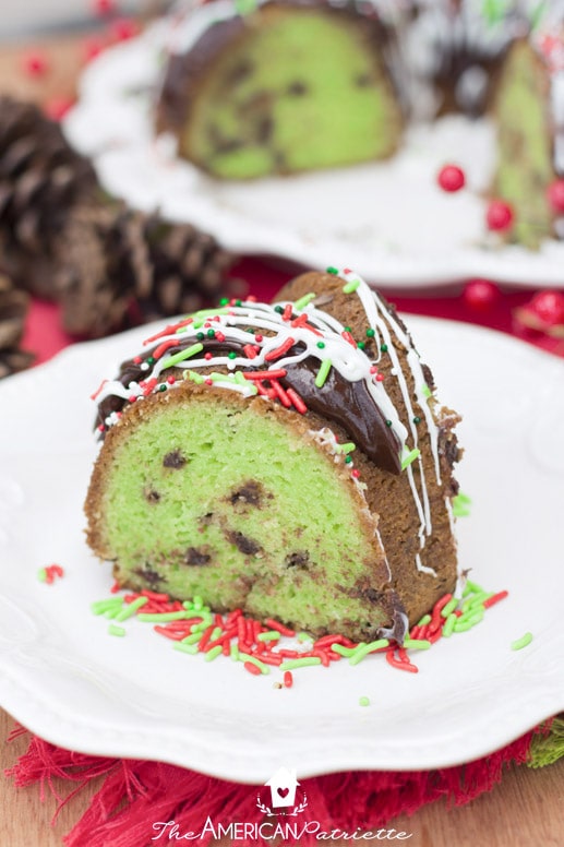 Super Moist Chocolate Pistachio Christmas Bundt Cake