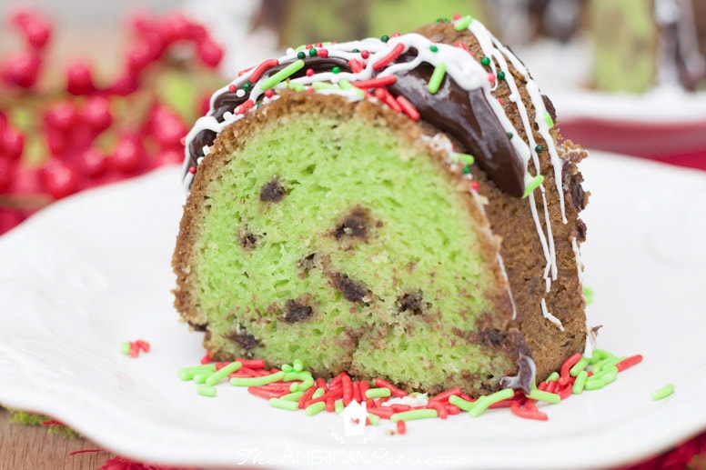 Super Moist Chocolate Pistachio Christmas Bundt Cake