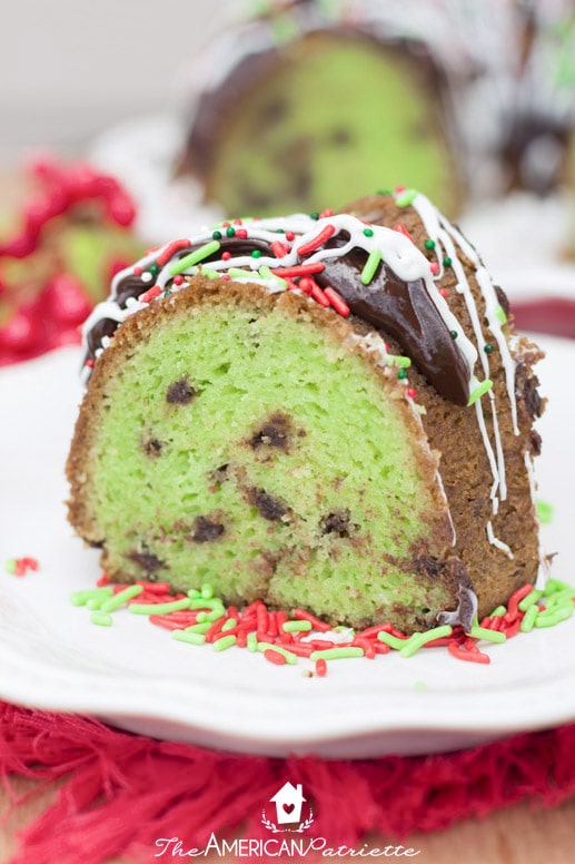 Super Moist Chocolate Pistachio Christmas Bundt Cake