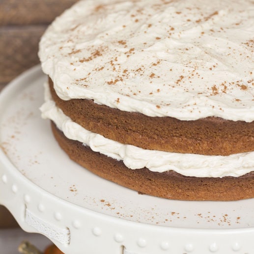 Pumpkin Chai Latte Cake - The American Patriette