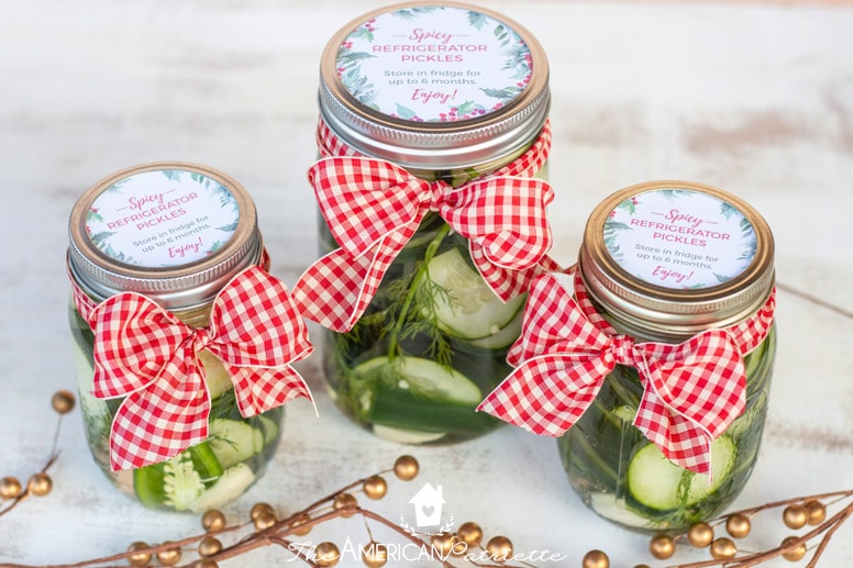 Easy Homemade Pickles for Christmas Gifts