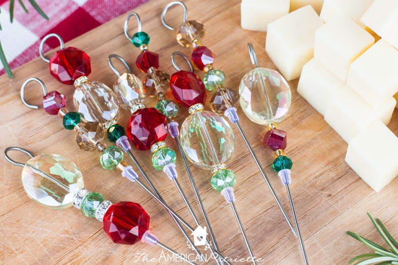 Easy DIY Fancy Beaded Christmas Appetizer Skewers