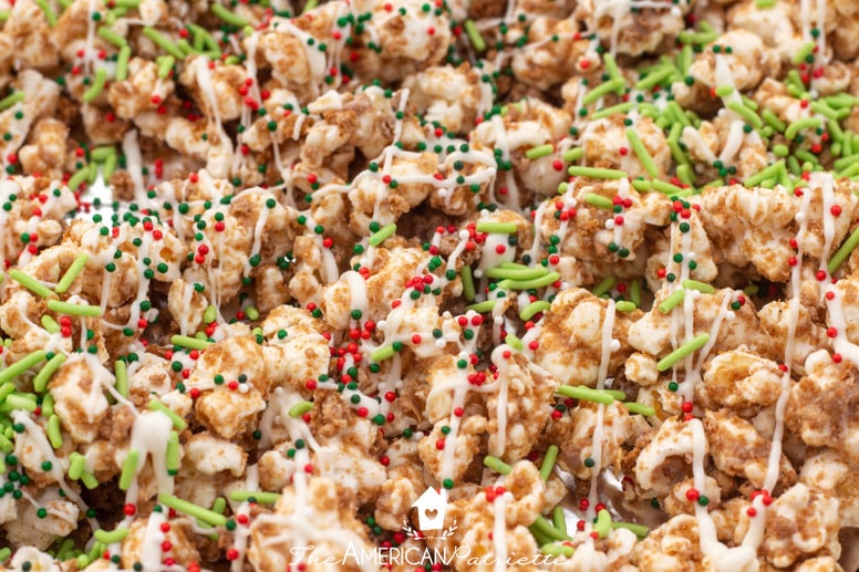 Easy White Chocolate Gingersnap Popcorn