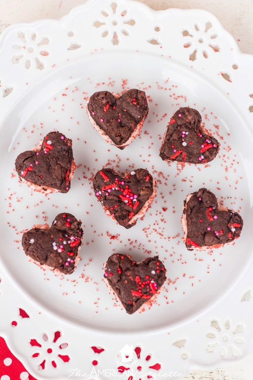 Dark Chocolate Chip & Strawberry Buttercream Valentine Sandwich Cookies