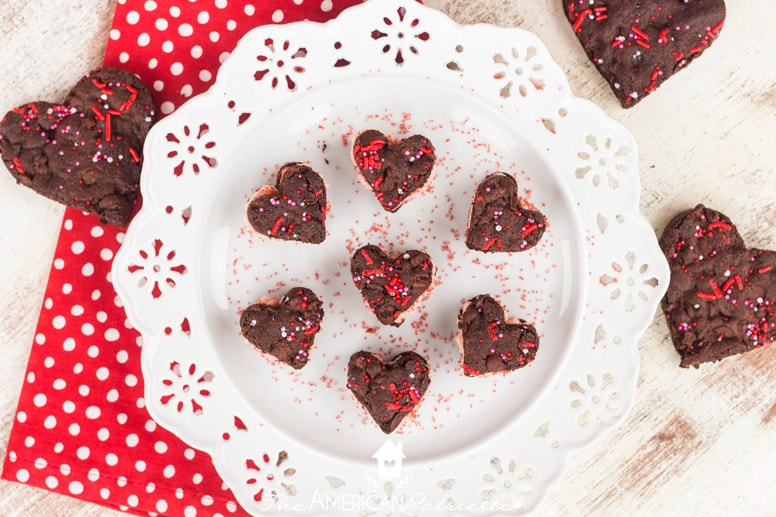 Dark Chocolate Chip & Strawberry Buttercream Valentine Sandwich Cookies