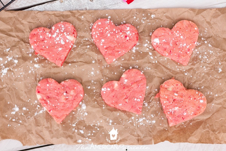 Easy Heart-Shaped Strawberry Cake Mix Valentine Cookies