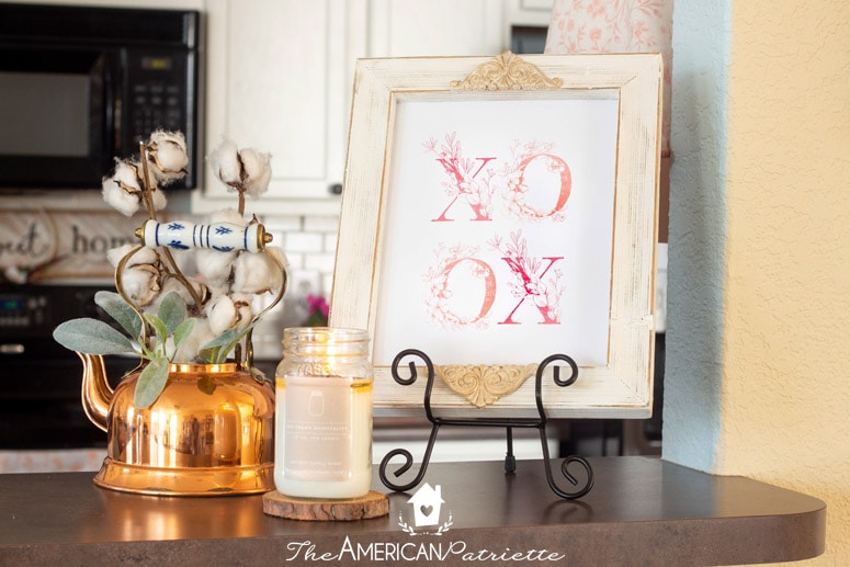 Easy Farmhouse Style Valentine Decor for your Kitchen