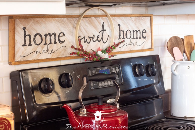 Easy Farmhouse Style Valentine Decor for your Kitchen