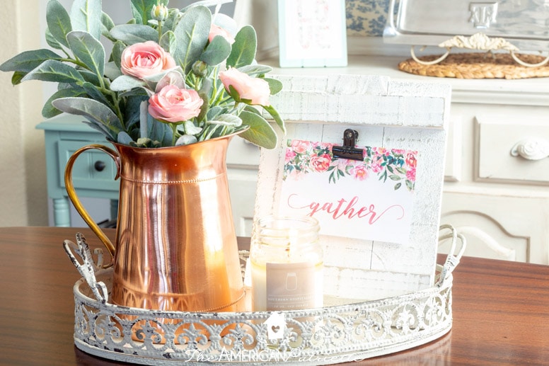 Easy Farmhouse Style Valentine Decor for your Kitchen