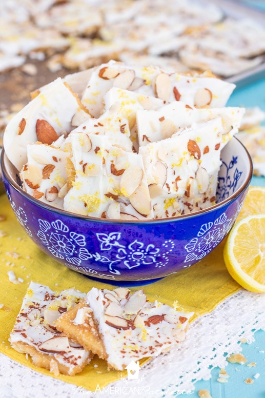 Easy Almond & Lemon Saltine Cracker Toffee