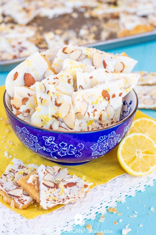 Easy Almond & Lemon Saltine Cracker Toffee