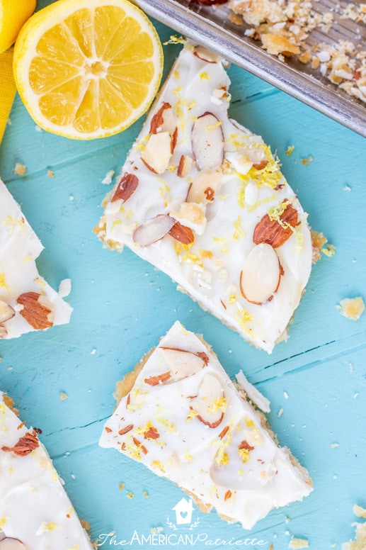 Easy Almond & Lemon Saltine Cracker Toffee