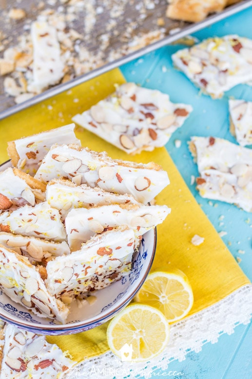 Easy Almond & Lemon Saltine Cracker Toffee