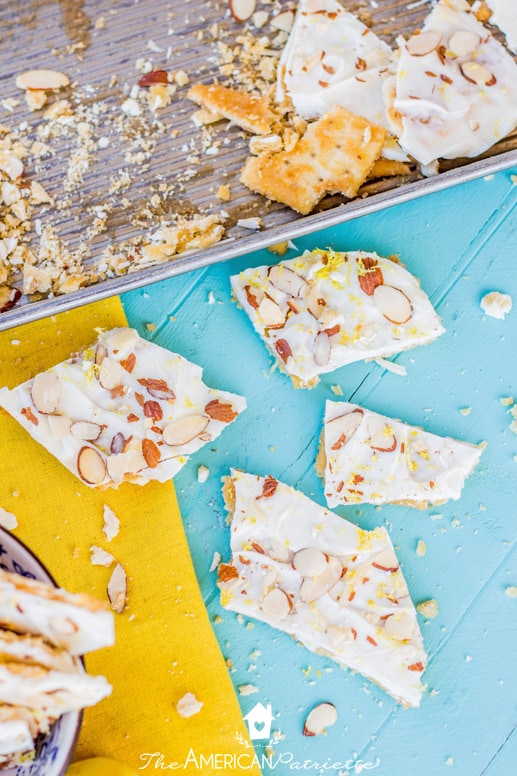 Easy Almond & Lemon Saltine Cracker Toffee