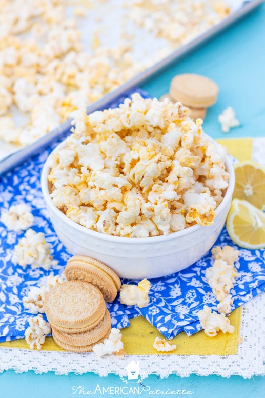 Sweet and Easy White Chocolate Lemon Oreo Popcorn 