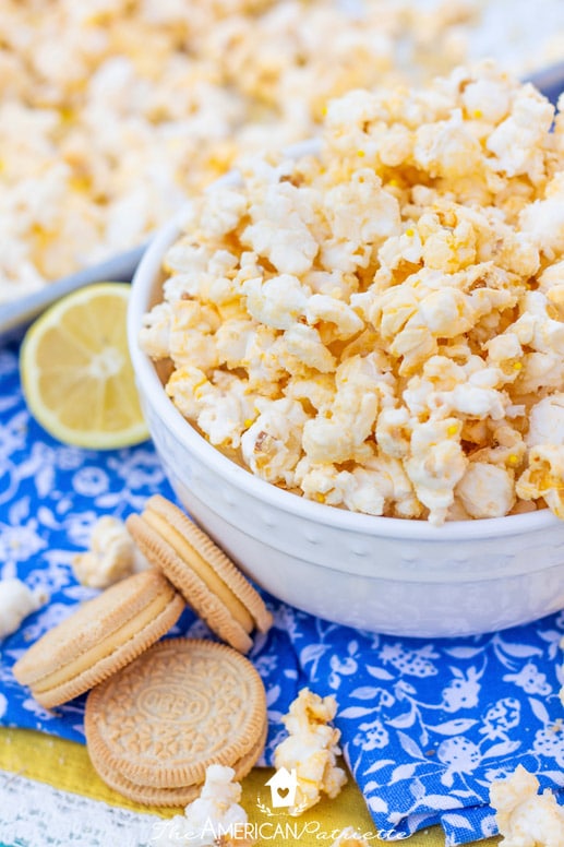 Sweet and Easy White Chocolate Lemon Oreo Popcorn