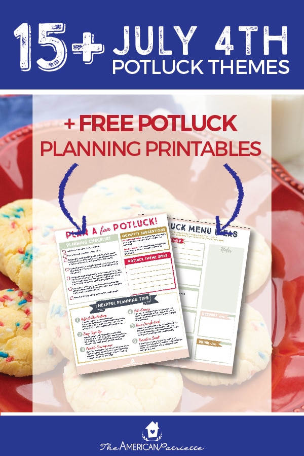 Fun and creative July 4th patriotic potluck theme ideas! Get some inspiration for your 4th of July dinner parties! #potluck #potluckthemes #dinnerparty #easyentertaining