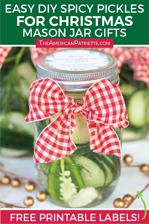 Christmas Pickles for DIY Mason Jar Gifts