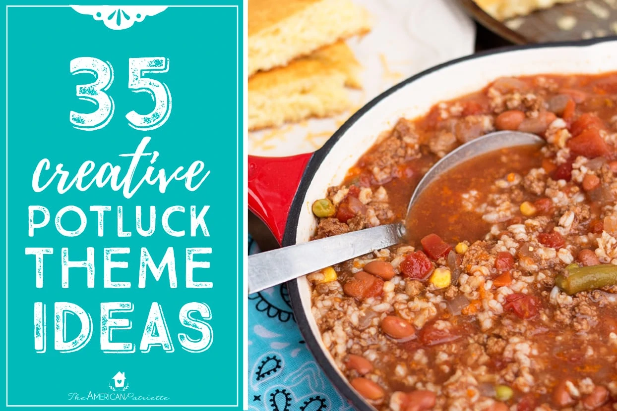 35 Creative Potluck Themes + free potluck printables!