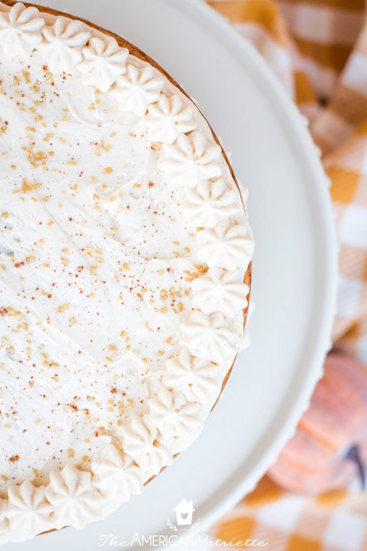 Pumpkin Cake with Chai Buttercream Frosting