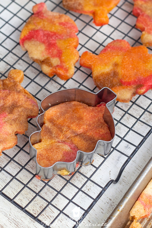 Easy Fall Leaf Snickerdoodle Cookies