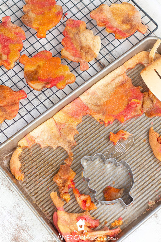 Easy Fall Leaf Snickerdoodle Cookies