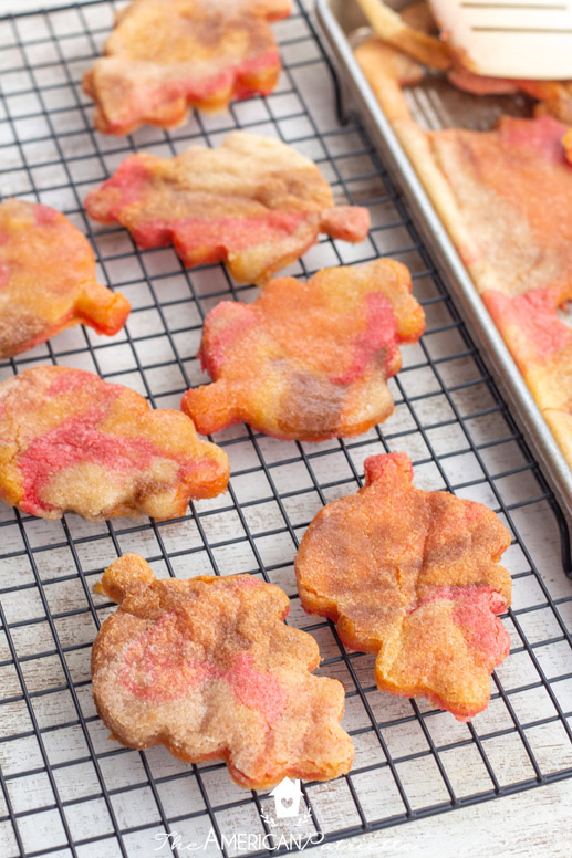 Easy Fall Leaf Snickerdoodle Cookies