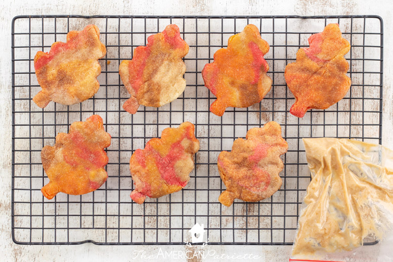 Easy Fall Leaf Snickerdoodle Cookies