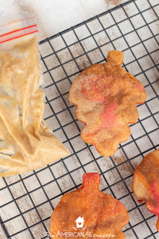 Easy Fall Leaf Snickerdoodle Cookies