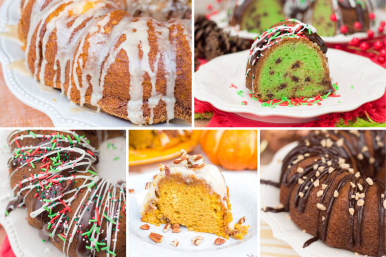 Christmas Mini Bundt Cakes - Two Sisters